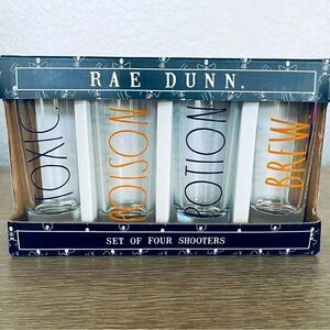 Rae Dunn Halloween 4-pk Tall Shooter Shot Glasses Set